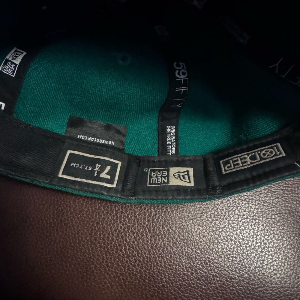 Sold-New Era 59Fifty 10.Deep Green Fitted Wool Hat Sz 7 1/4 RARE Nipsey Hustle - Picture 11 of 12